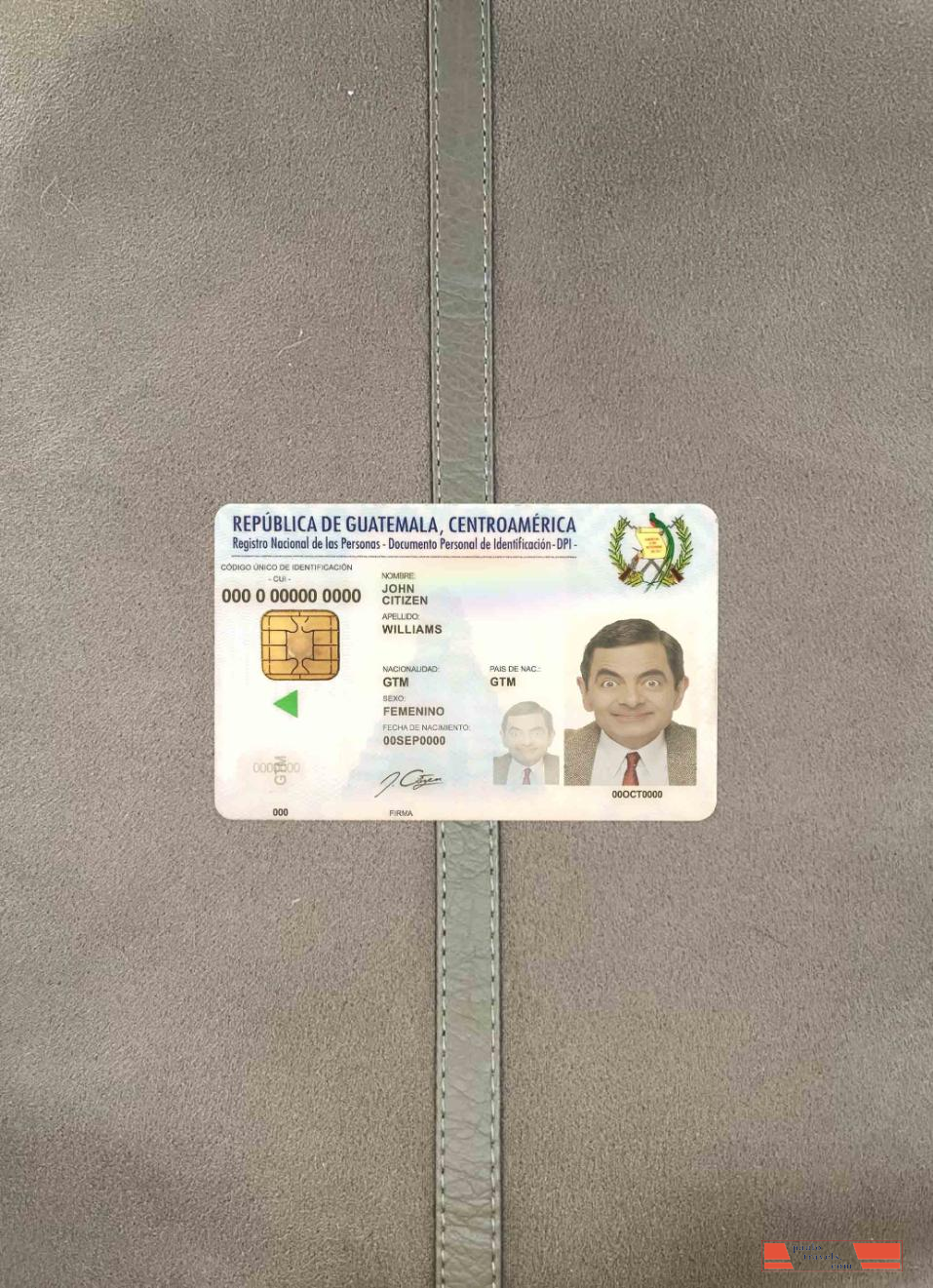 Guatemala ID photolook FRONT PSD template